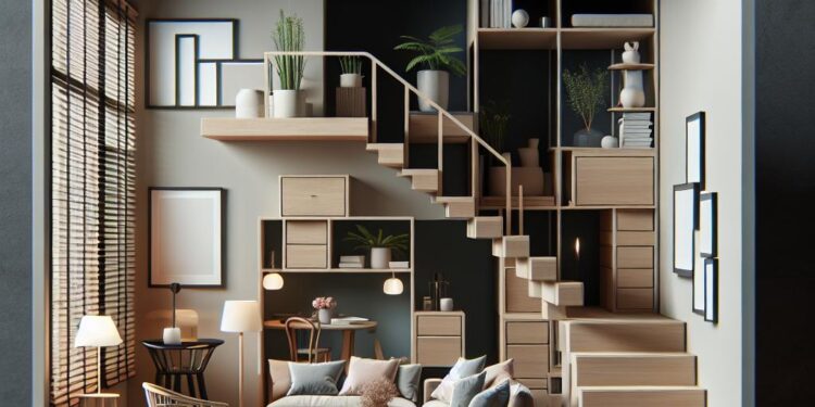 Creative Ideas for a Small Living Room with Stairs Layout