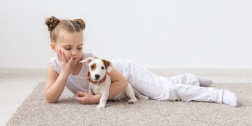 Dust and allergens trapped deep inside carpet fibres in a family living room, contributing to indoor allergies